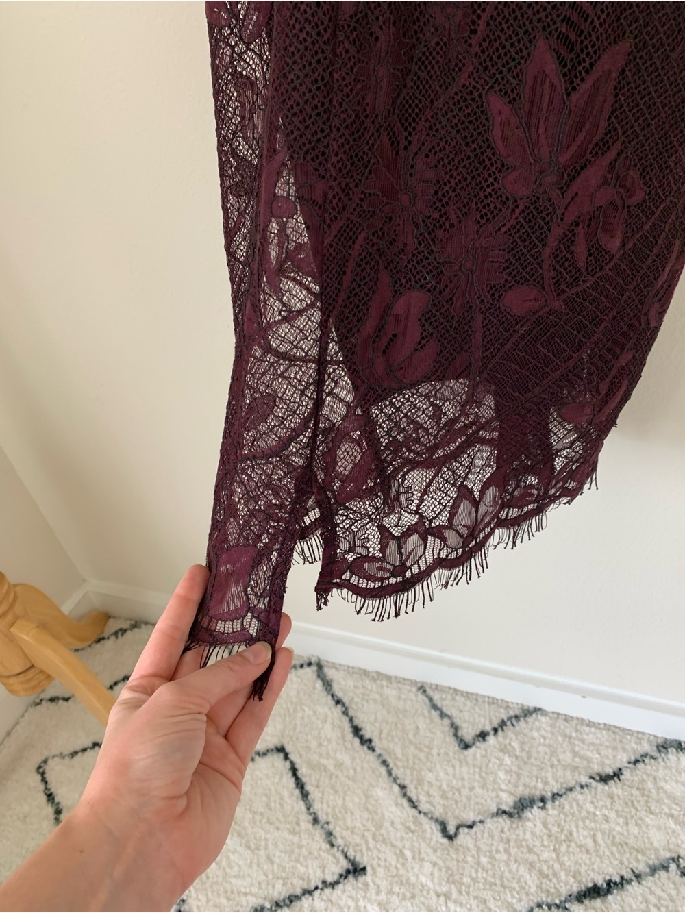 ASTR Lace Pencil Sheath Cocktail Dress Purple - Picture 6 of 11